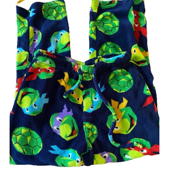 Vtg teenage mutant ninja turtles Fleece Pajama Pants Women S Y2k Nickelodeon - Picture 3 of 6